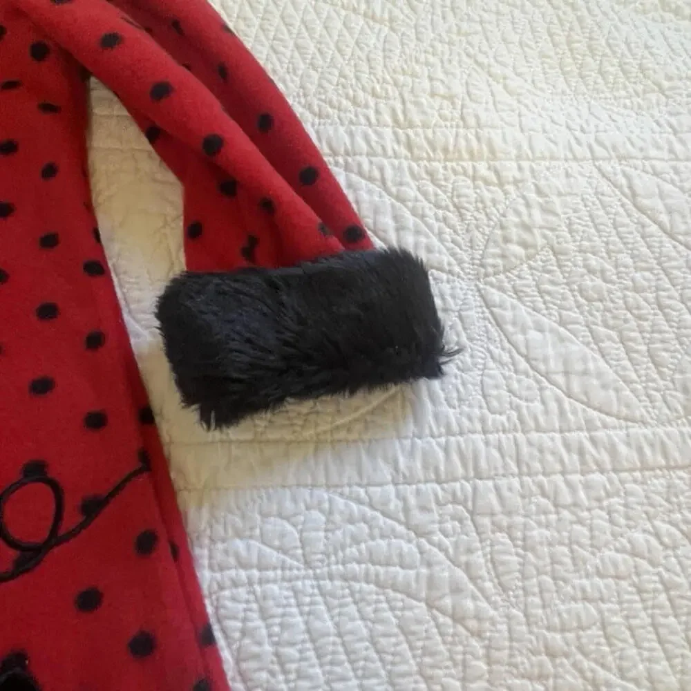 Blueberi Boulevard Girls Scotty Dog And Scotch Plaid Ribbon Red 3T Fleece Jacket